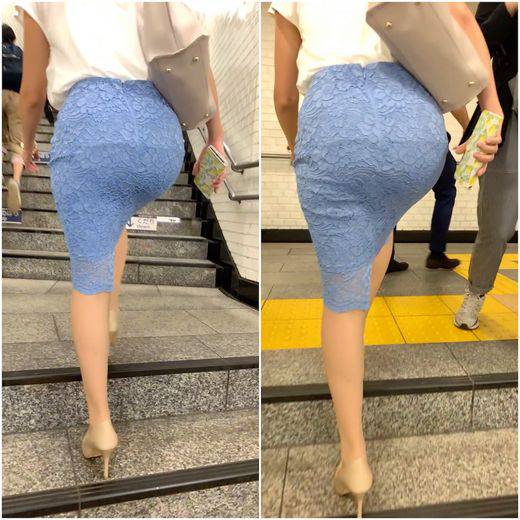 《scene③・ありふれたOLの日常》 No.853【レーススカートから膨らむ巨尻が堪まらない若いOL】　サンプル画像1