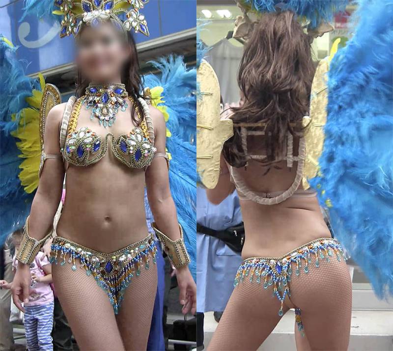 長身グラマラスで笑顔の素敵な褐色肌のカリビアンなサンバダンサー サンプル画像