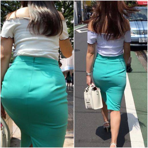 《緊急企画・超値下げ！！！》 No.861【エメラルドグリーンから放たれる超ド級のエロさを放つ着衣尻】　サンプル画像3