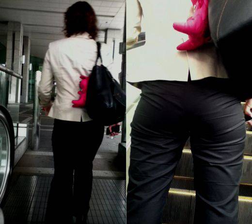 デカ尻ブラックスキニー女を徹底追跡　サンプル画像1