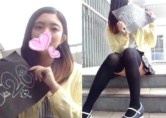 【偽装美人時計極悪盗撮】美脚ニーソ美少女編 美人時計撮影+アンケート 対面パンチラ盗撮動画SP6 サンプル画像
