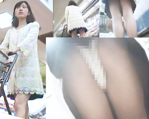 （新・高画質顔出し）清楚・上品・超美人人妻×白レースP突き出し×白レースミニワンピ　サンプル画像1