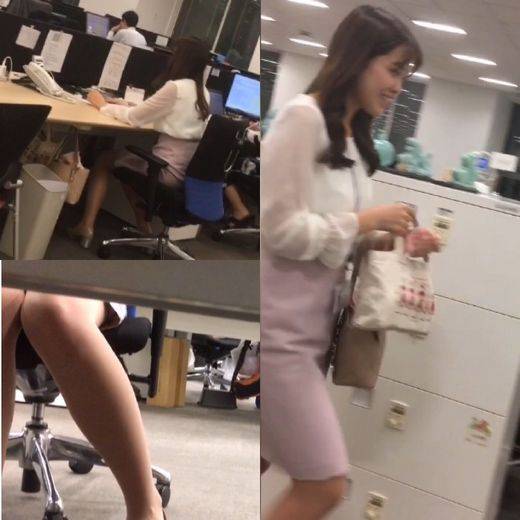 【OL美脚】丸の内OLの机の下 サンプル画像1