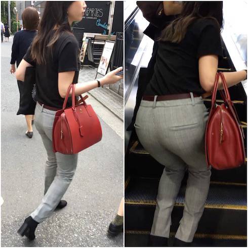 《人気作品の再編集・2名》 No.892【突如！！！お尻を突き出す様な仕草をする着衣尻】 サンプル画像