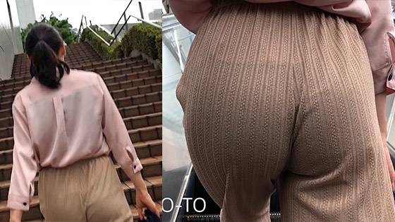 【FHD 60fps】人妻のお尻：人妻OLのプリンプリンお尻① サンプル画像