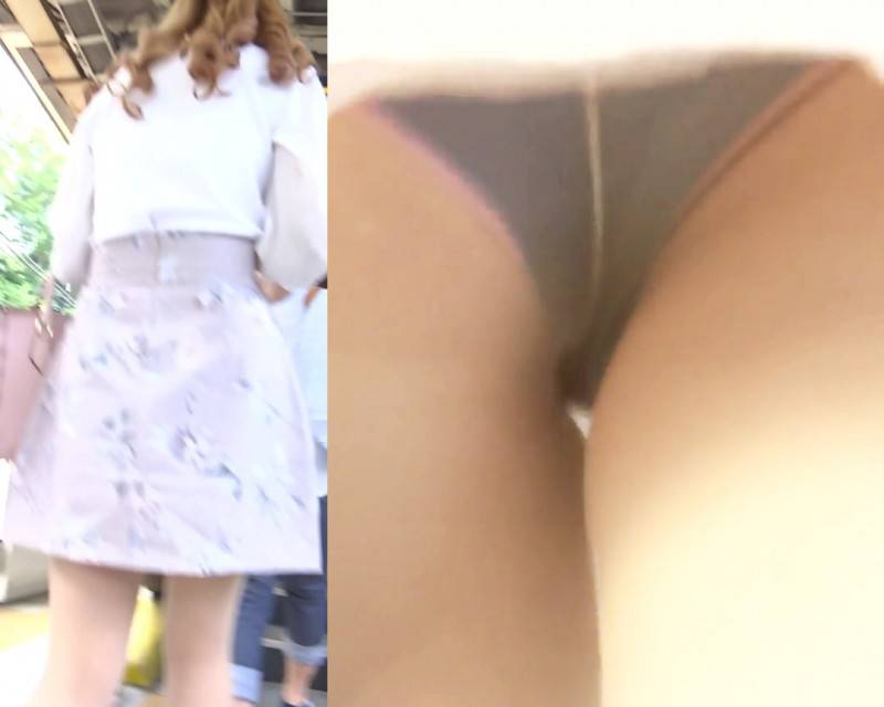 [★新作]パンチラ盗撮 ミニスカギャル 黒パンツに超接近 サンプル画像