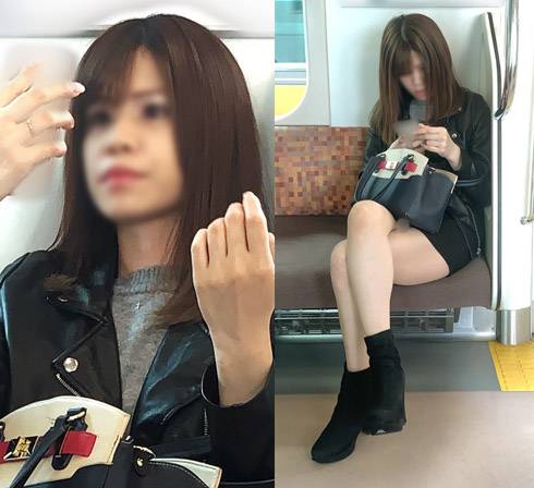 短すぎるスカートを履いて脚を組むモデル級の長身美女(後編) サンプル画像
