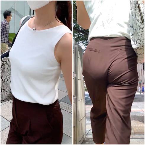 《ドーンと巨乳！》 No.1025【稲村亜○系のグラマー体型のお姉さんの真夏の出勤着】 サンプル画像