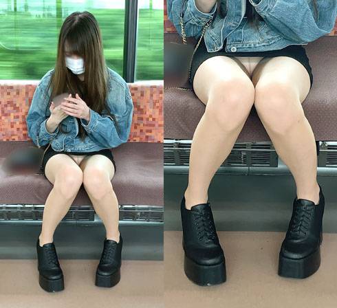 パンチラを警戒するも何度も白パンツを見せてしまうドエロいお姉さん（其の二） サンプル画像