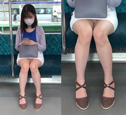 きわどいタイトミニからパンツがチラ見えしてしまう美脚女子大生(其の一) サンプル画像