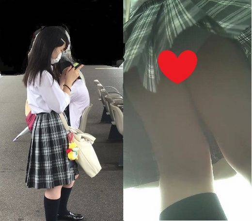 風のいたずら、スカートひらりJKちゃん　サンプル画像1