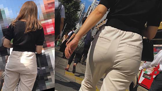 【FHD 60fps】お姉さんのお尻：ゆったりパンツだけど歩くと…&nbsp; サンプル画像