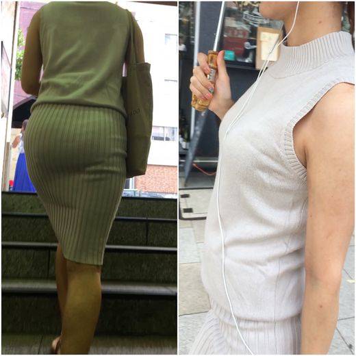 《背筋ピン！デカパイ人妻の着衣尻》 No.1086【美しいBODYラインを保った都会のセレブ妻のリブニットスカート姿】&nbsp;　サンプル画像3