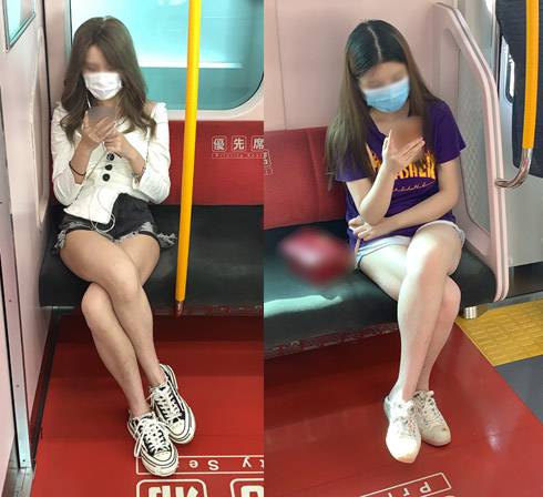 白くて柔らかそうなフトモモがエロいギャルお姉さん2人をこっそり撮影（後編） サンプル画像