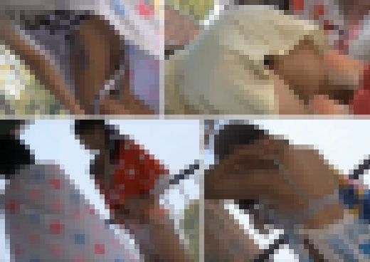 水着から下着に着替えるCちゃんたち　サンプル画像2