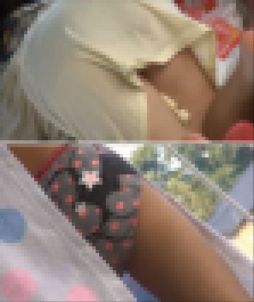 水着から下着に着替えるCちゃんたち　サンプル画像3