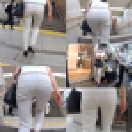 尻周りがパッツパツな白ピタパンの人妻OL：エグ過ぎる強烈に浮き出たクロッチ部分　サンプル画像1