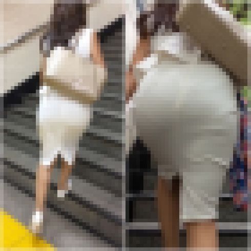 《ベテランOLの突き出す着衣尻》 No.1109【張り裂けそうなピチピチ感と透け透け感の極薄生地なスカート姿】 サンプル画像