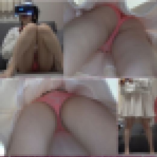 【VRパンチラ】童顔ショートカットのアイドル系美少女にVRやらせたらパンチラしまくり②胸ちら＆逆さ　サンプル画像1
