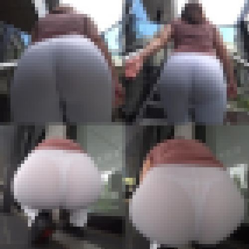 【デカ尻お姉さんの街歩き】☆白パンツに浮かび上がる喰い込みTバックと熟れた巨尻！　サンプル画像2