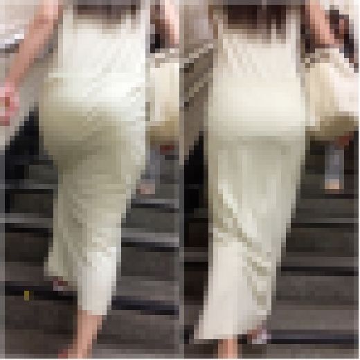 《威風堂々》 No.1174【厳ついGALのマキシ丈ワンピースから眺める丸見えパンティーライン】　サンプル画像1