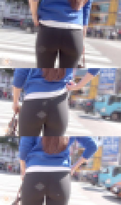 【FHD高画質】スポーツヨガパンOL 両サイドクイッと持ち上げたり　サンプル画像2