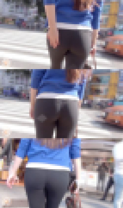 【FHD高画質】スポーツヨガパンOL 両サイドクイッと持ち上げたり　サンプル画像3