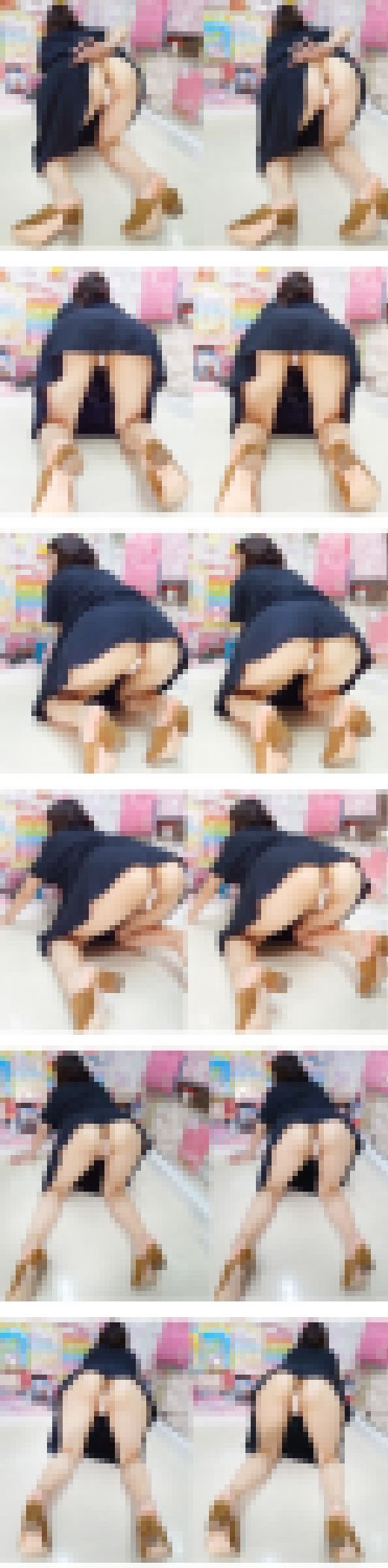 【むき出しアナル】商品が床置きになっている100円ショップ。四つん這いで、お買い物中淑女の、あそこがむき出し!　サンプル画像1