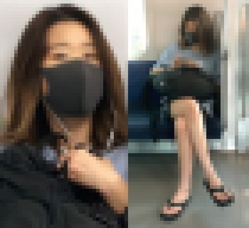 指先まで手入れされた生脚を組んで座るスレンダー女子大生 サンプル画像