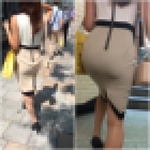 《ブ・ッ・カ・ケ・タ・イ！！》 No.1261【最高のお尻をより輝かせるセパレートカラーのタイトワンピース着衣尻】 サンプル画像