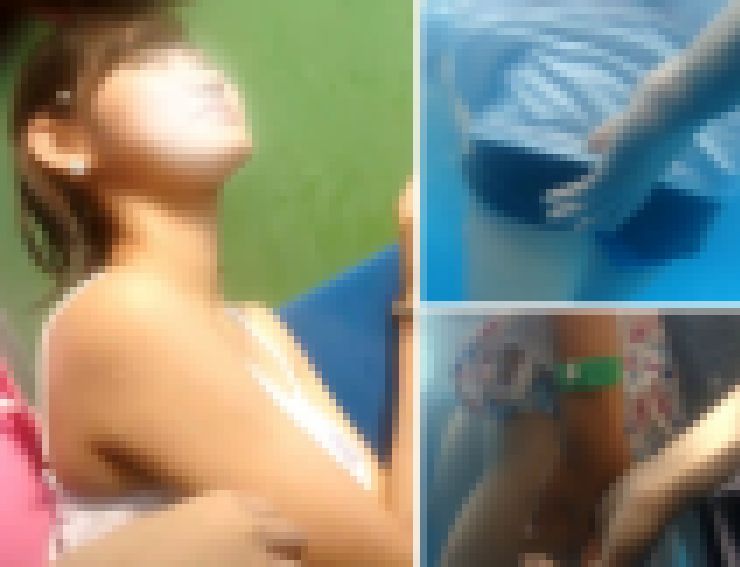 水中で美少女Ｃにさりげなく痴漢 サンプル画像