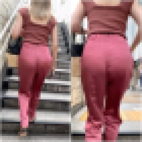 《炸裂するTバック姿！！！》 No.1271【GAL美容師が履く注目サテン生地の着衣尻】 サンプル画像