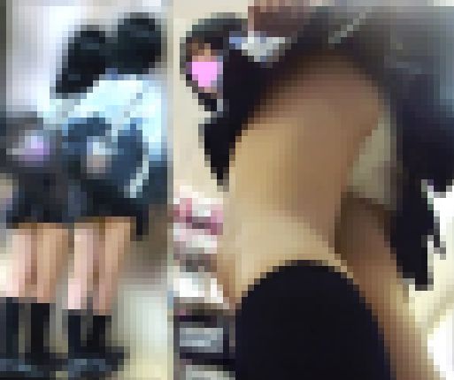 学生軍団の中で一番可愛いミニスカ女子の純白パンチラ動画 サンプル画像