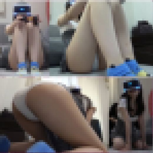 【VRパンチラ】毎日オナニーするというドエロい従妹のJ〇な美少女にVRやらせたらパンチラしまくり①座り＆後ろから　サンプル画像2