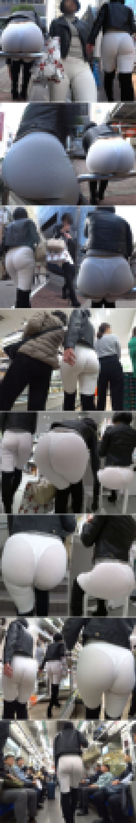 【超高画質】爆尻☆降臨！着衣尻フェチにとっては悶絶必死の特大桃尻レギンスHIP！やはり若妻のケツは張り＆もっちもち感が最高！　サンプル画像1
