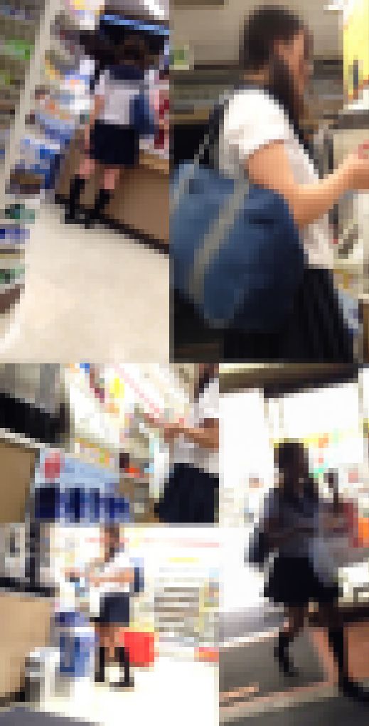 周囲の人にバレかけながらも撮り続けた制服女子の尻に食い込むエロ過ぎピチピチ白パンツ盗撮。白猫作品7　サンプル画像3