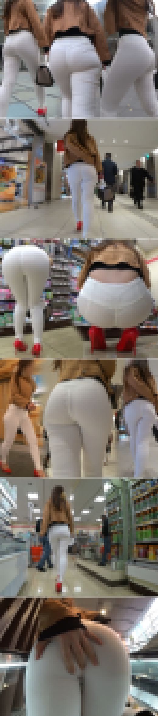 【高画質】真冬の白ピタパン！！はち切れんばかりに詰め込んだスキニー巨尻の神々しさ…　サンプル画像2