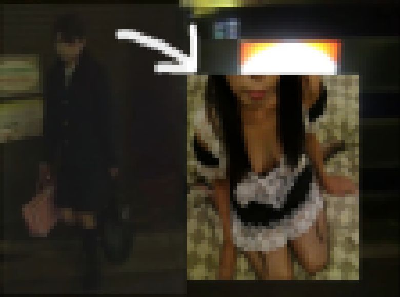 ホテルから出てきた制服女と男のメイド服変態撮影現場一部始終 サンプル画像