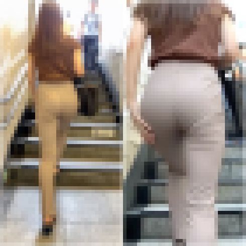 《ヤ・リ・ス・ギ！！！》 No.1425【美人妻、パンティー丸見えで出勤急ぐ】 サンプル画像