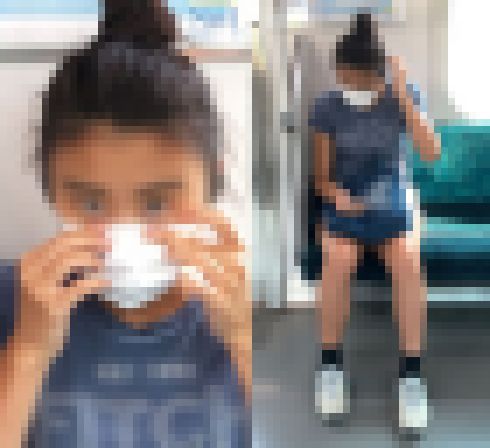 日焼け肌がエロい健康的な生脚お姉さん(前編) サンプル画像
