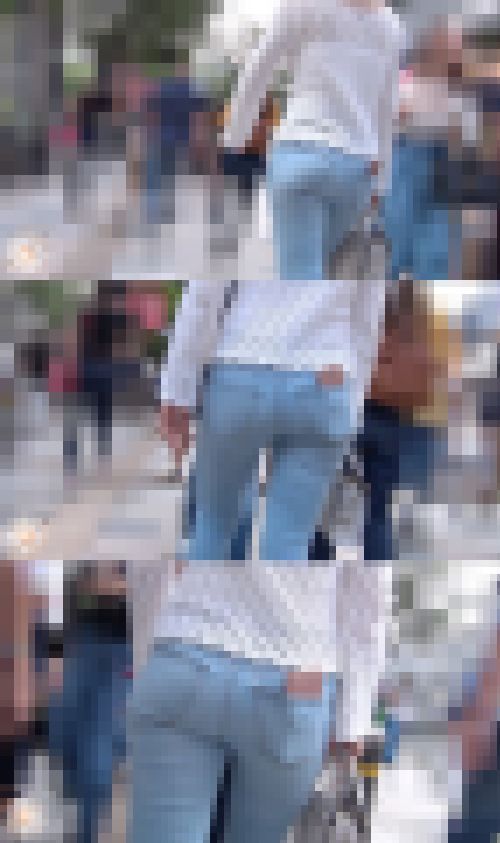 【FHD高画質】デニムOL うっすらクロッチ　サンプル画像2