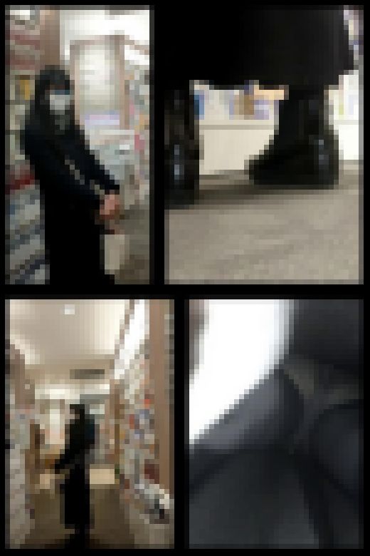 【スマホで逆さ撮り60】ほぼ露出のない冬服防寒熟女　それでもか果敢に挑戦し、黒スト越しパンティゲット【素人盗撮】　サンプル画像1