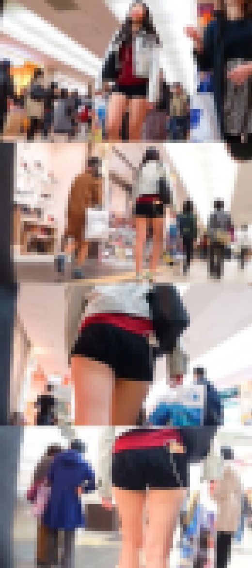 【FHD 60fps動画】黒ショーパンJDのナマ脚　サンプル画像1