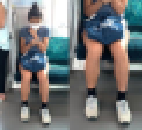 日焼け肌がエロい健康的な生脚お姉さん(後編) サンプル画像