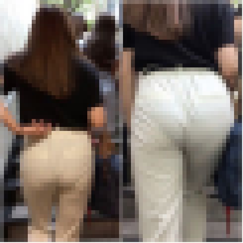 《第九回・パンティーラインを見せて歩くOL編》　【お見事！！パンティーを見せながら歩くGALの着衣尻】 サンプル画像