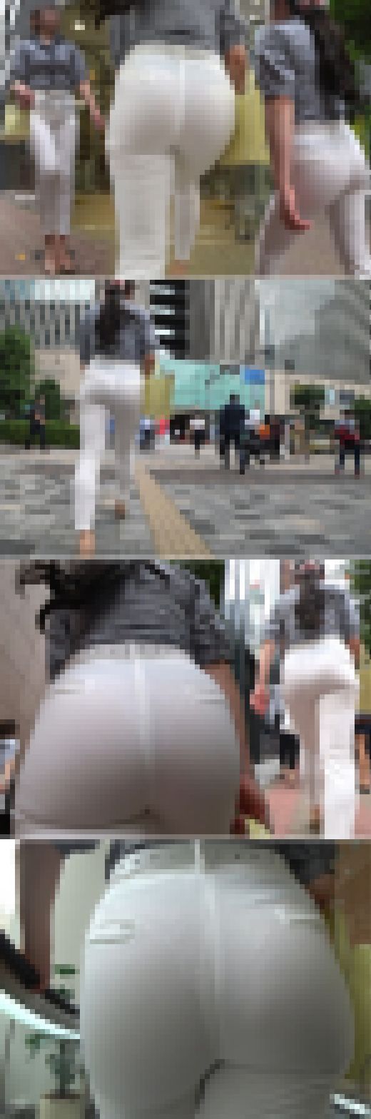 【高画質】新人清純OLの美巨尻！！レースパンティに包まれた尻肉の圧力が半端なく高級白パンがはち切れる寸前デス…　サンプル画像1
