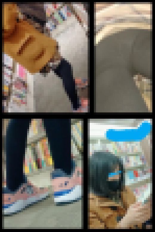 【スマホで逆さ撮り76】立ち読み中のミニスカ黒タイツ女子のスカート内を盗撮【素人撮影】　サンプル画像2