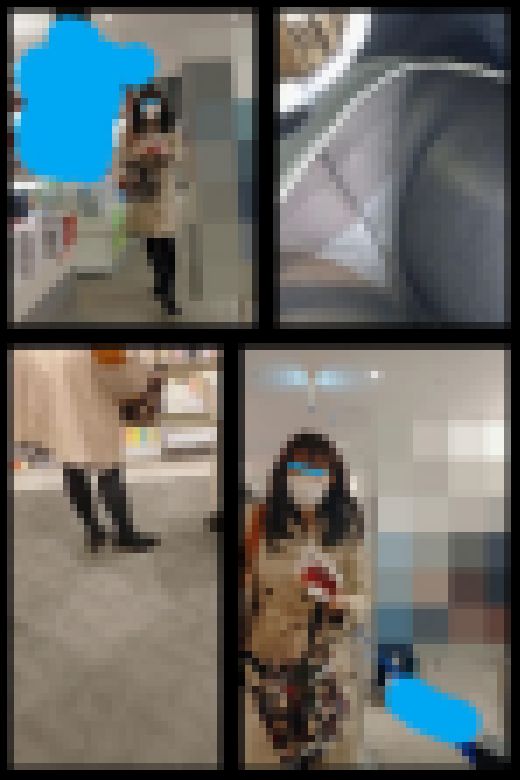 【スマホで逆さ撮り78】スタイル抜群黒スト女子　仕事帰りにピンクパンティ撮られる【素人撮影】　サンプル画像1