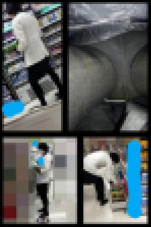 【スマホで逆さ撮り 特別編】期間限定販売　人気を博した制服店員盗撮※接客声あり　黒タイツスカート内ばっちり晒される【素人撮影】　サンプル画像2