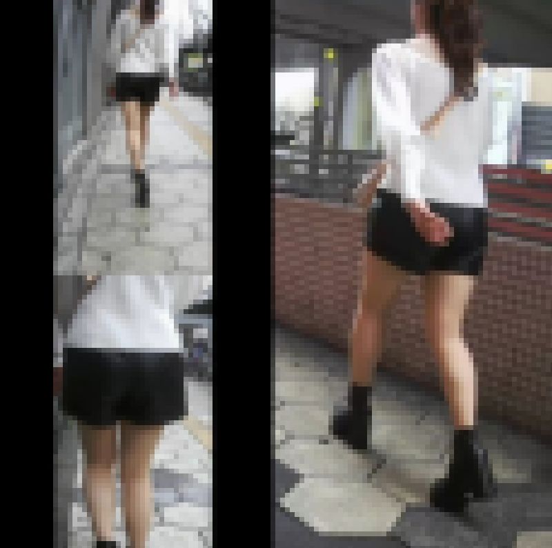 美味しそうなギャルの黒ショートパンツ サンプル画像